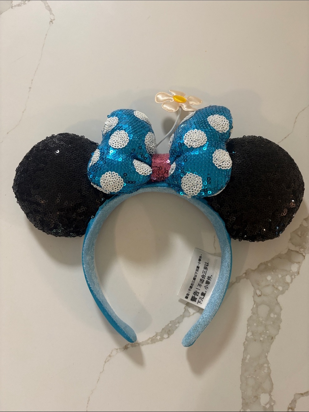 Disney Sequin Minnie Ears Headband - Black, Blue, White